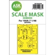 Fw 190A-7 one-sided express fit mask for Eduard, 1/48 - Art Scale K... Fw 190A-7 one-sided express fit mask for Eduard, 1/48 - Art Scale K...