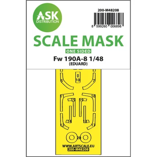 Fw 190A-8 one-sided express fit mask for Eduard, 1/48 - Art Scale K...
