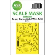 Fairey Gannet AS.1/AS.4 one-sided fit and self adhesive express mas...