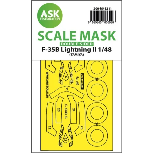 F-35B Lightning II double-sided express fit mask for Tamiya, 1/48 -...