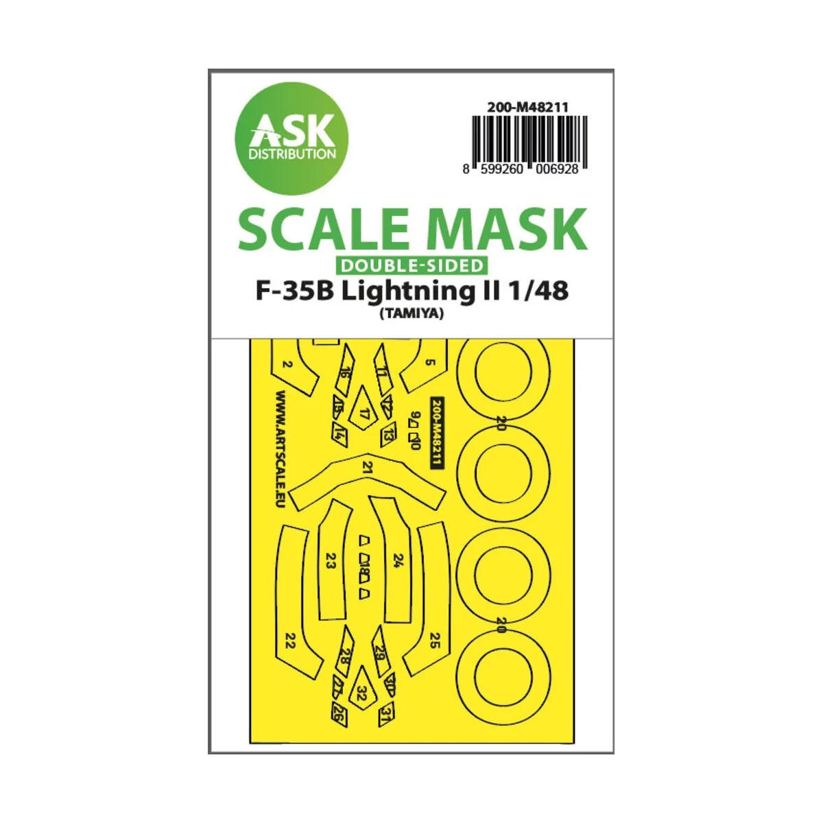F-35B Lightning II double-sided express fit mask for Tamiya, 1/48 -...