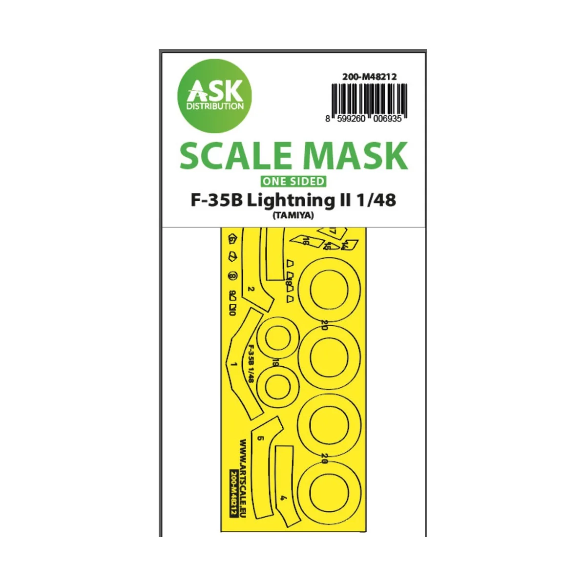 F-35B Lightning II one-sided express fit mask for Tamiya, 1/48 - Ar...