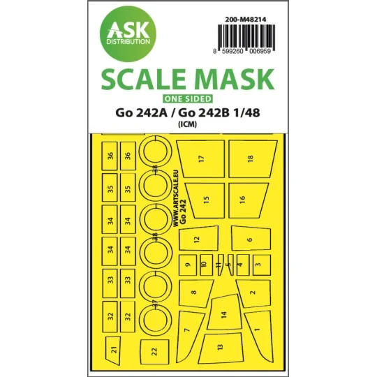 Gotha Go 242A / Go 242B one-sided express fit mask for ICM, 1/48 - ...