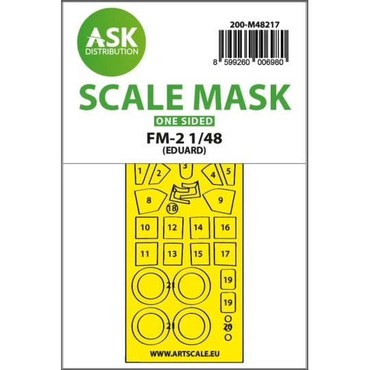 FM-2 one-sided express fit mask for Eduard, 1/48 - Art Scale Kit 20...