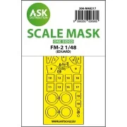FM-2 one-sided express fit mask for Eduard - Art Scale Kit 200-M48217