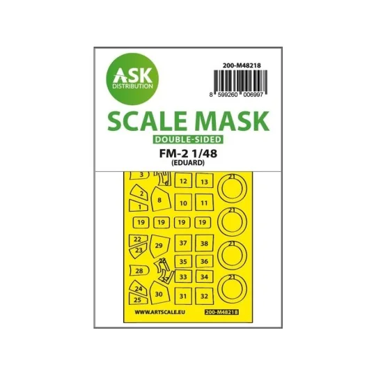 FM-2 double-sided express fit mask for Eduard, 1/48 - Art Scale Kit...