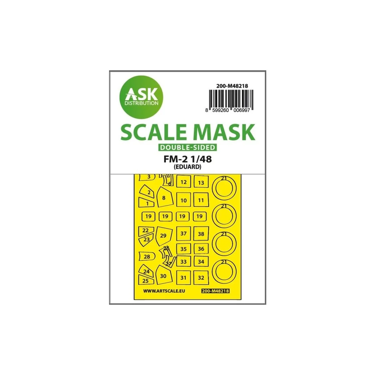 FM-2 double-sided express fit mask for Eduard - Art Scale Kit 200-M...