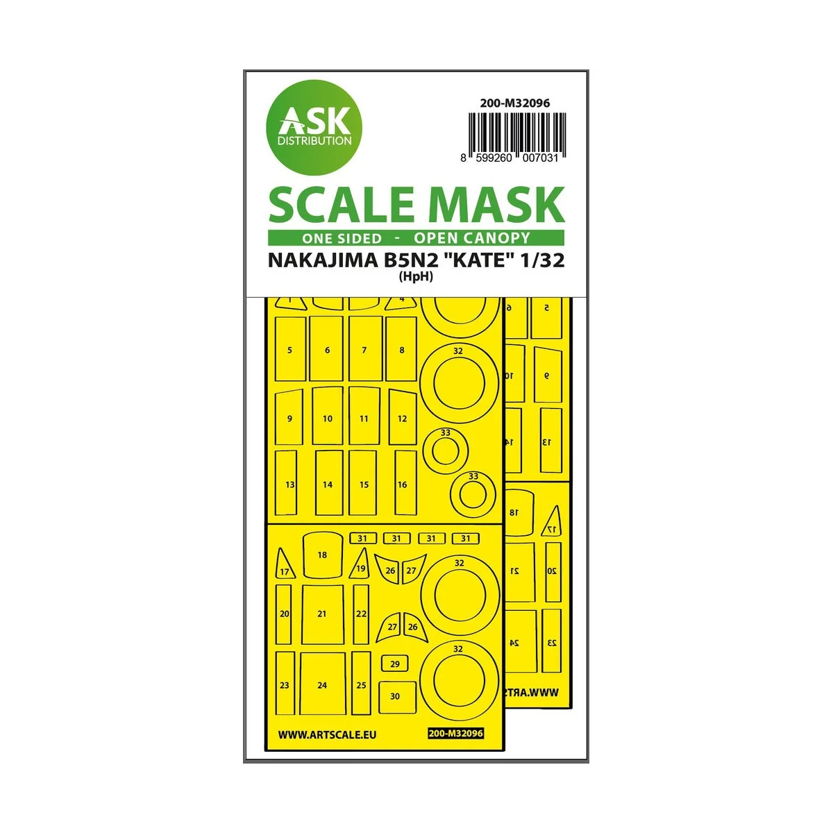 B5N2 Kate open canopy - one-sided express mask for Infinity, 1/32 -...