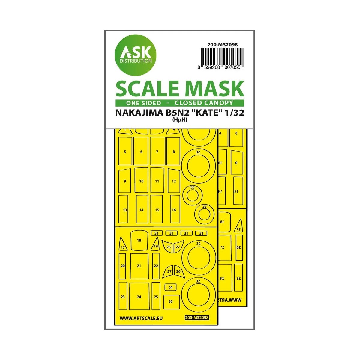 B5N2 Kate closed canopy - one-sided express mask for Infinity, 1/32...