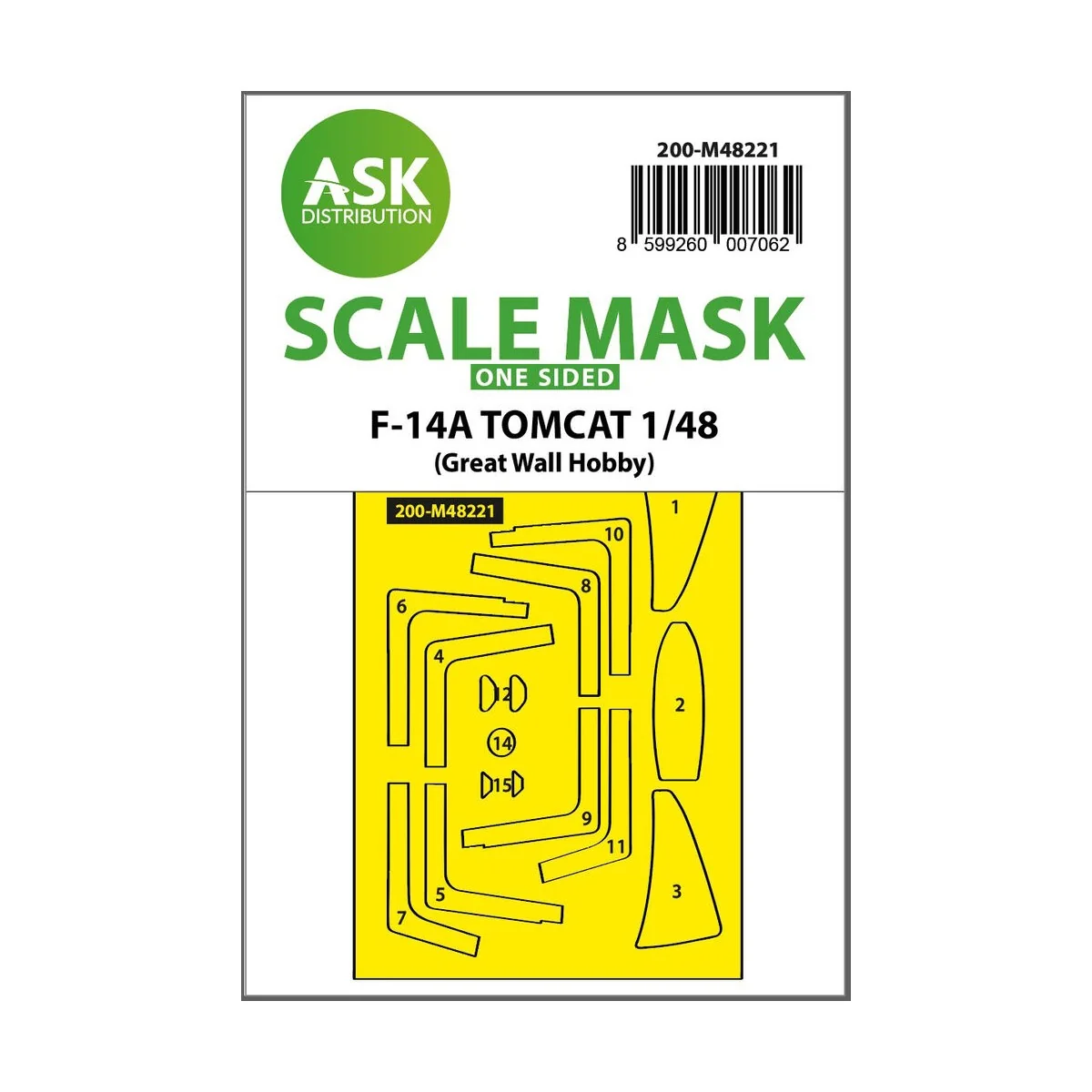 F-14A Tomcat one-sided express fit mask for Great Wall Hobby - Art ...