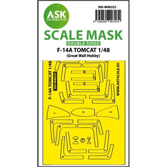 F-14A Tomcat double-sided express fit mask for Great Wall Hobby - A...