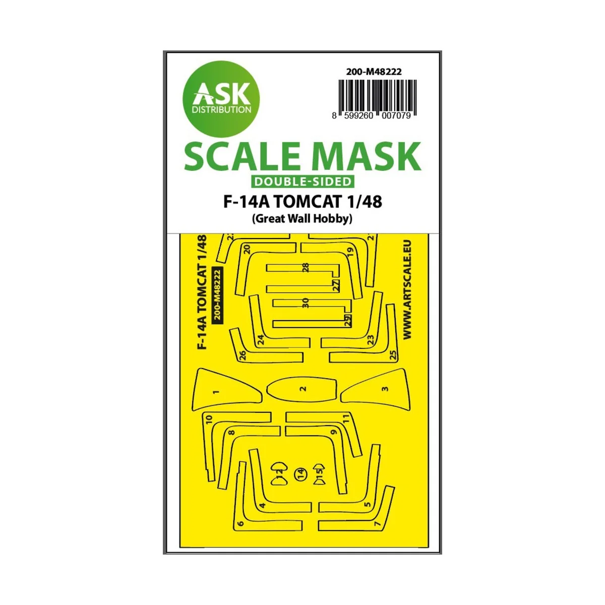 F-14A Tomcat double-sided express fit mask for Great Wall Hobby, 1/...