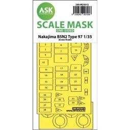 Nakajima B5N2 Type 97 one-sided express fit painting mask for Borde...