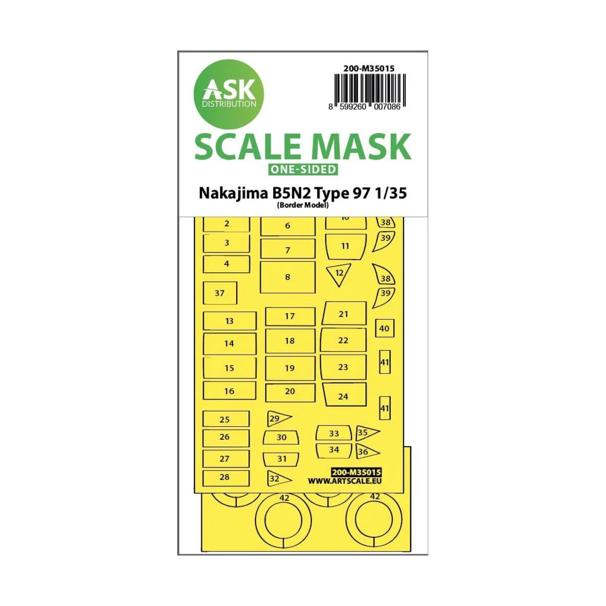 Nakajima B5N2 Type 97 one-sided express fit painting mask for Borde...