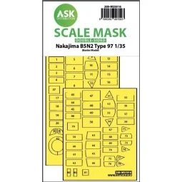 Nakajima B5N2 Type 97 double-sided express fit painting mask for Bo...