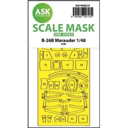 B-26B Marauder one-sided express fit mask for ICM - Art Scale Kit 2...