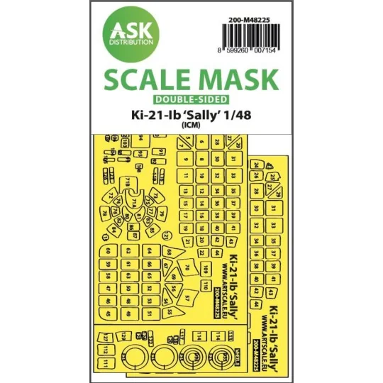 Ki-21-Ib Sally double-sided express fit mask for ICM - Art Scale Ki...