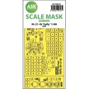 Ki-21-Ib Sally one-sided express fit mask for ICM, 1/48 - Art Scale...