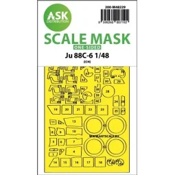 Ju 88C-6 one-sided express fit mask for ICM - Art Scale Kit 200-M48229