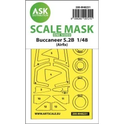 Buccaneer S.2B one-sided express fit mask for Airfix, 1/48 - Art Sc...