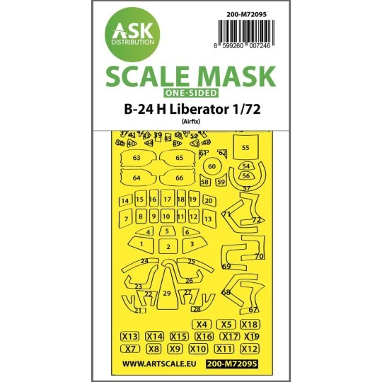 B-24H Liberator one-sided fit express mask for Airfix, 1/72 - Art S...