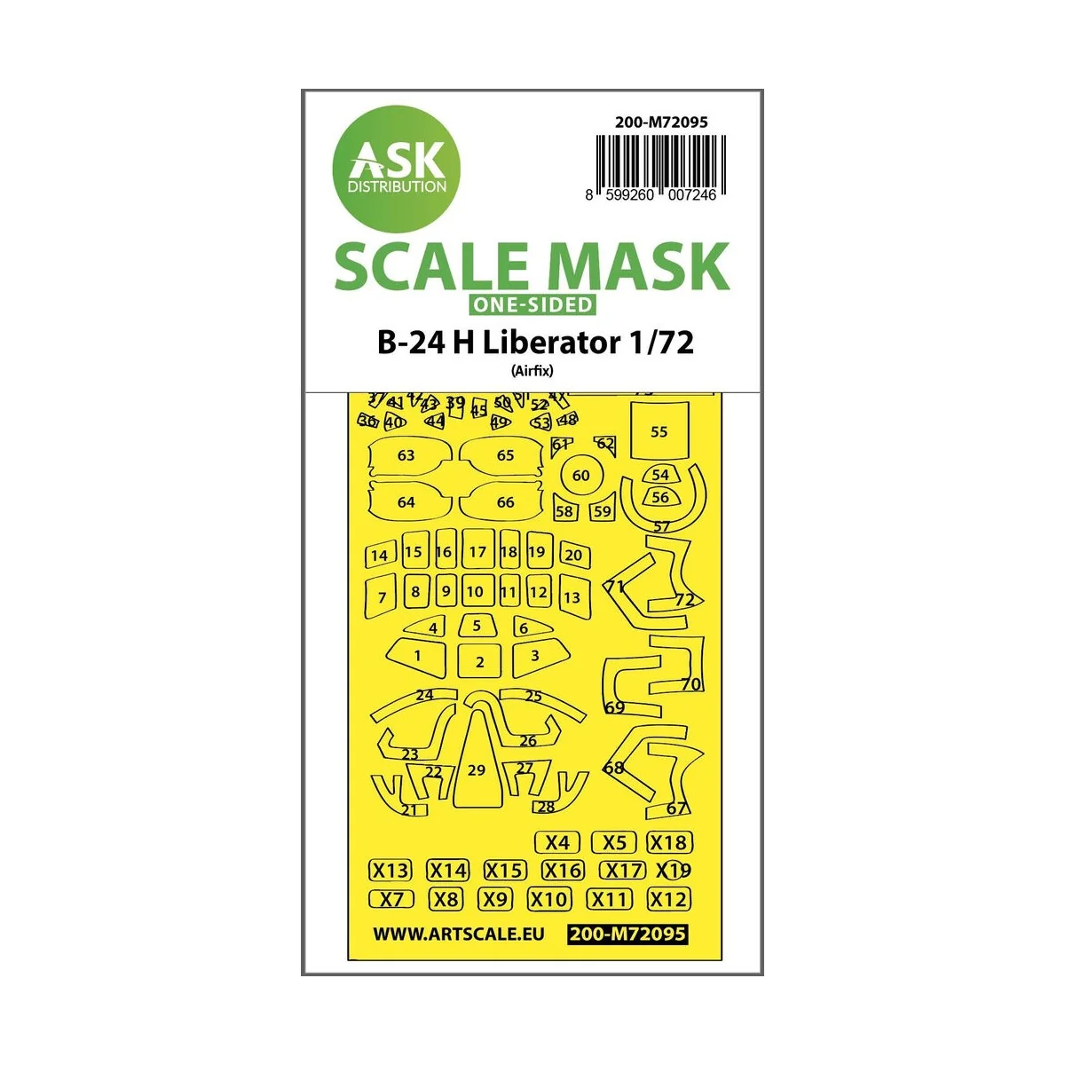 B-24H Liberator one-sided fit express mask for Airfix - Art Scale K...