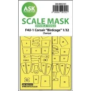 F4U-1 Corsair Birdcage double-sided express fit mask for Tamiya, 1/...