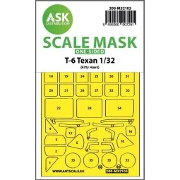 T-6 Texan one-sided express fit mask for Kitty Hawk - Art Scale Kit...