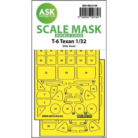 T-6 Texan double-sided express fit mask for Kitty Hawk, 1/32 - Art ...