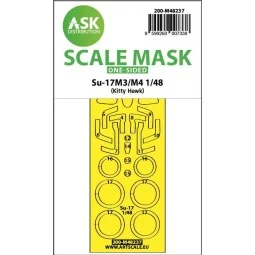 Su-17M3/M4 one-sided express fit mask for Kitty Hawk, 1/48 - Art Sc...