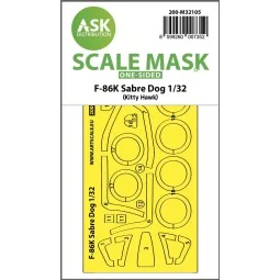 F-86K Sabre Dog one-sided express fit mask for Kitty Hawk, 1/32 - A...