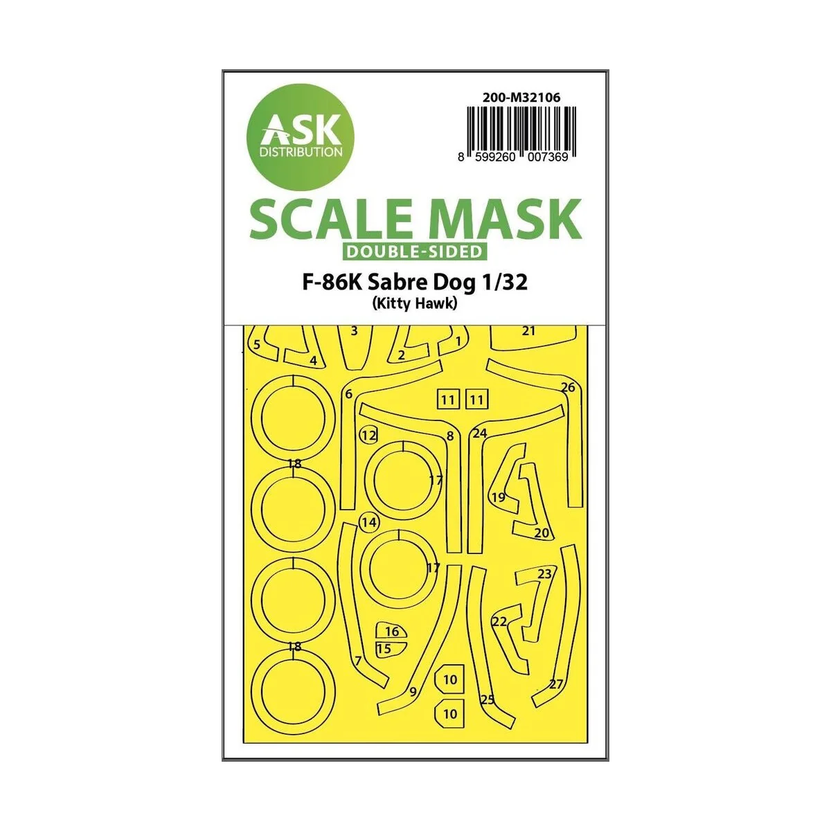 F-86K Sabre Dog double-sided express fit mask for Kitty Hawk - Art ...