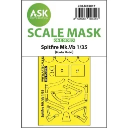 Spitfire Mk.Vb one-sided express fit painting mask for Border Model...