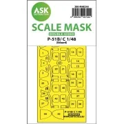P-51B/C Mustang double-sided express fit mask for Eduard, 1/48 - Ar...