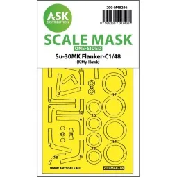 Su-30MK Flanker-C one-sided express fit mask for Kitty Hawk, 1/48 -...