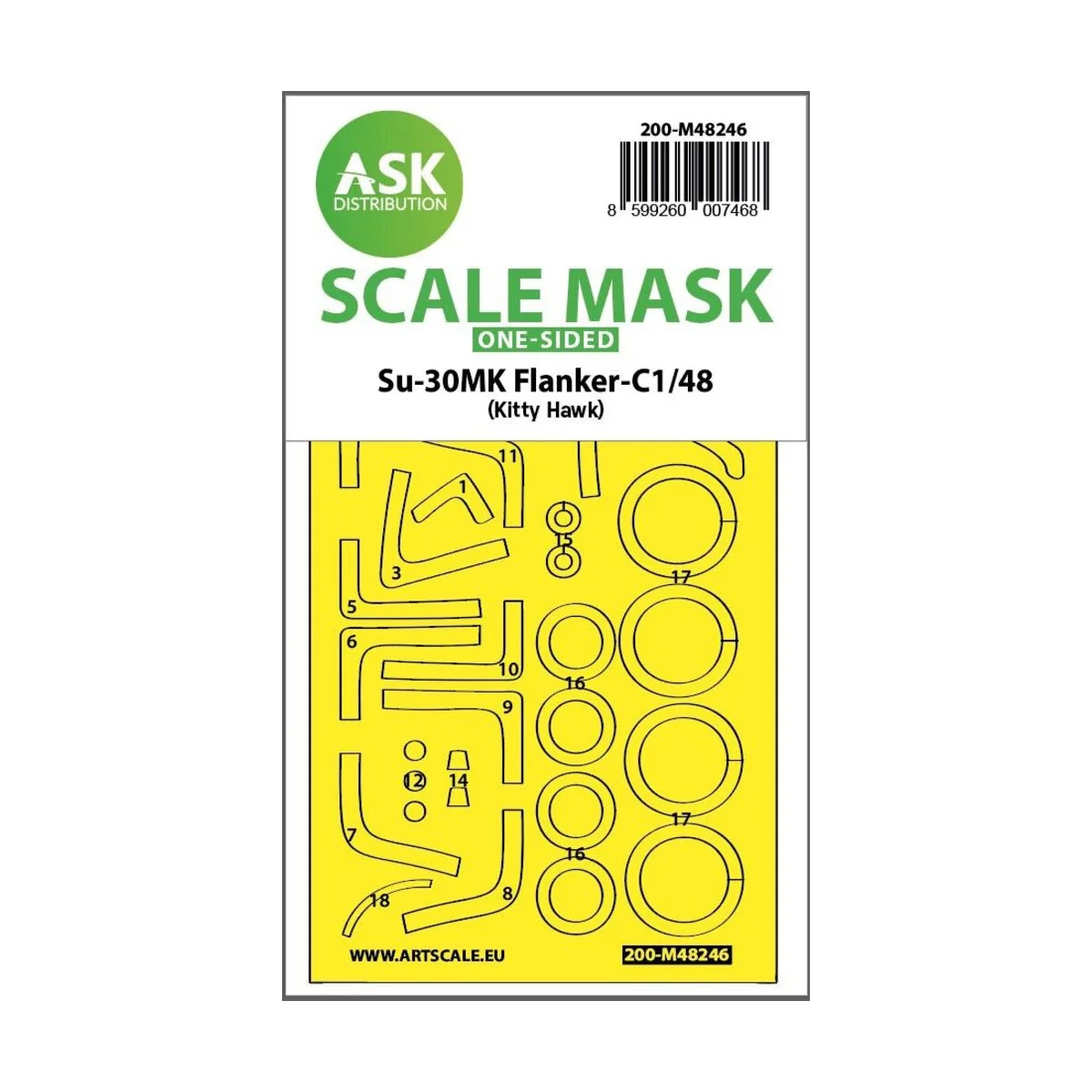 Su-30MK Flanker-C one-sided express fit mask for Kitty Hawk - Art S...