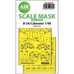 B-24J Liberator one-sided express fit mask for Hobby Boss - Art Sca...