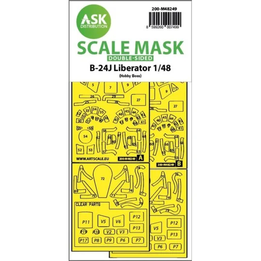 B-24J Liberator double-sided express fit mask for Hobby Boss, 1/48 ...