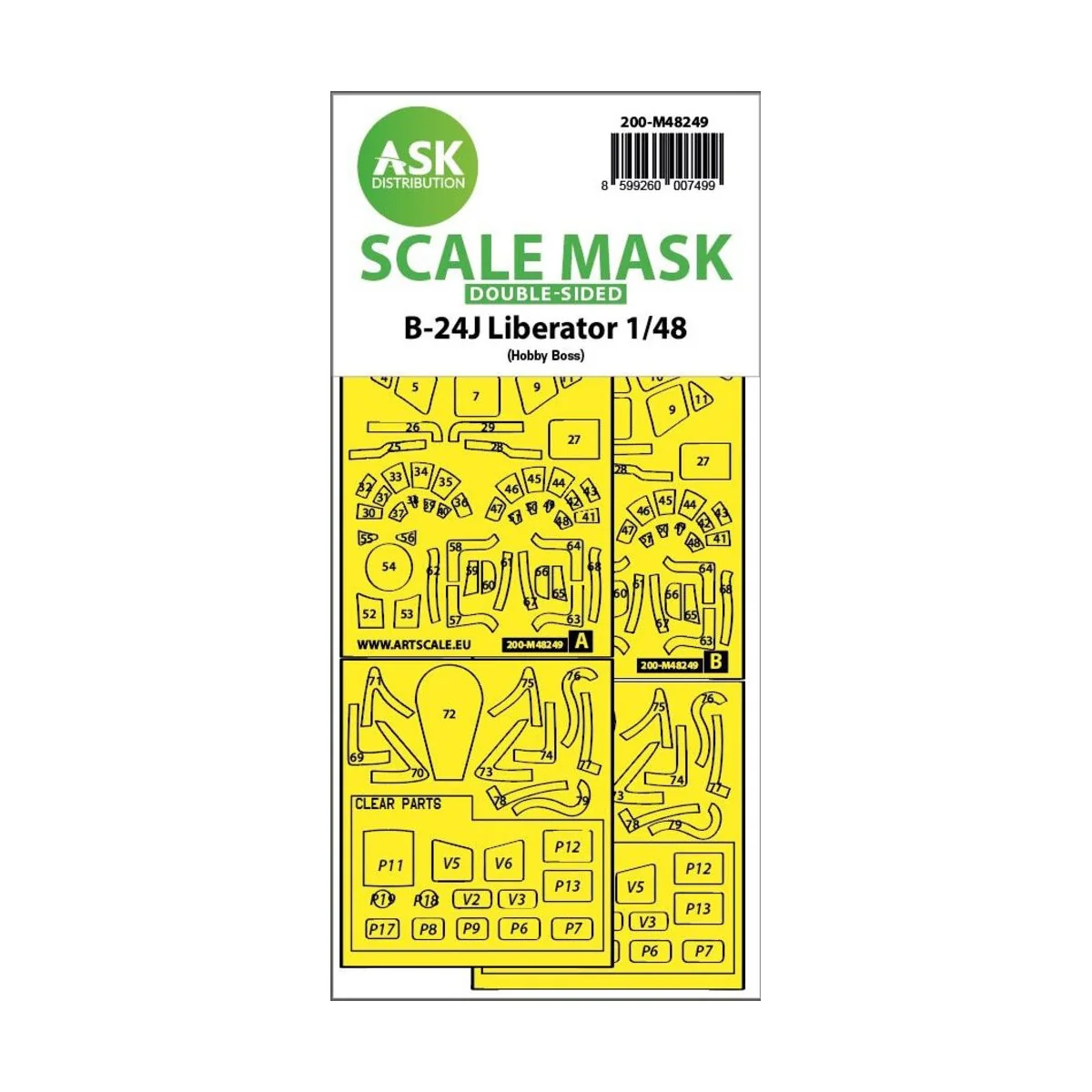 B-24J Liberator double-sided express fit mask for Hobby Boss - Art ...