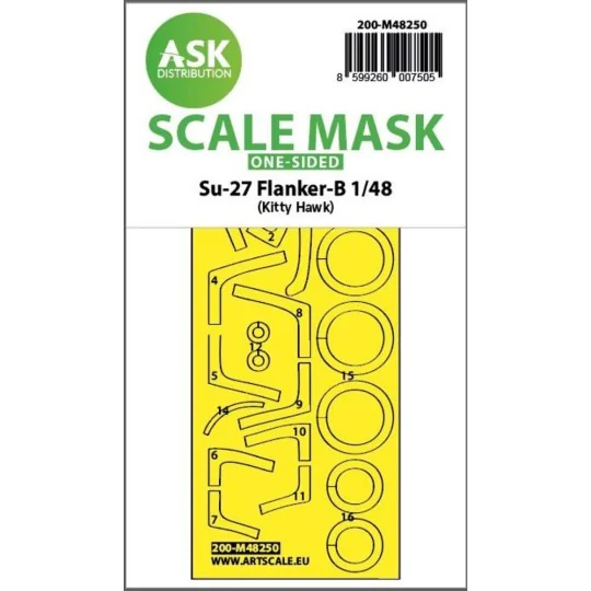 Su-27 Flanker-B one-sided express fit mask for Kitty Hawk - Art Sca...
