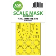 F-86D Sabre Dog one-sided express fit mask for Kitty Hawk - Art Sca...