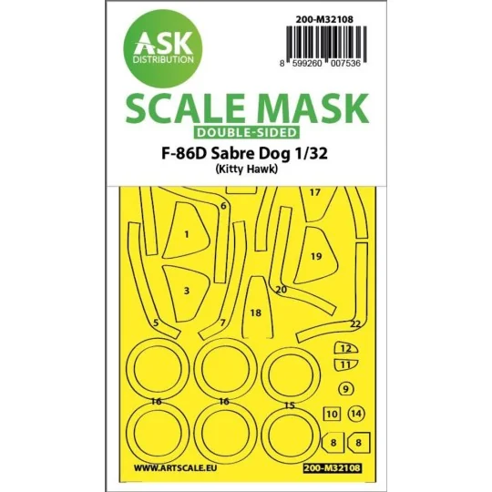 F-86D Sabre Dog double-sided express fit mask for Kitty Hawk - Art ...