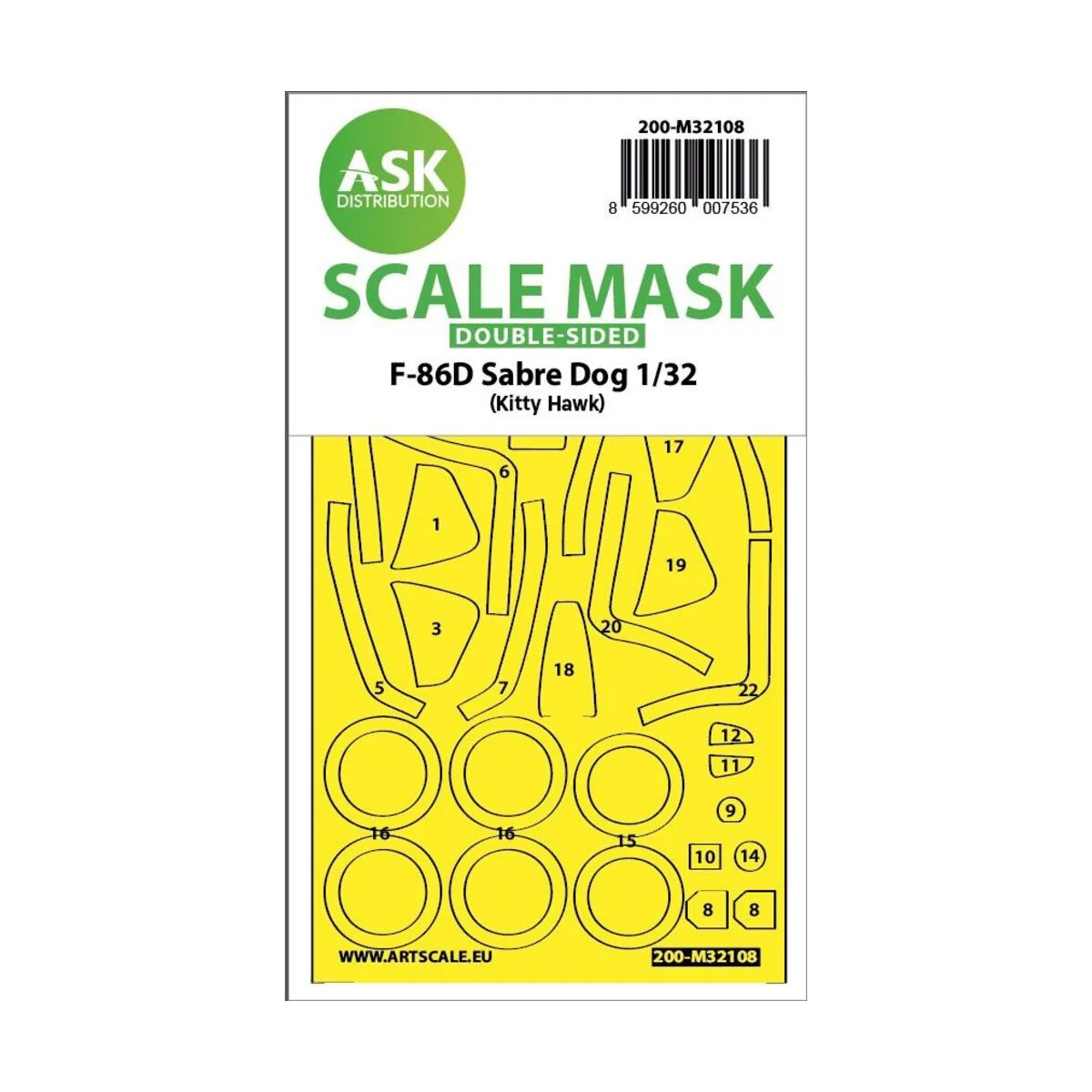 F-86D Sabre Dog double-sided express fit mask for Kitty Hawk - Art ...