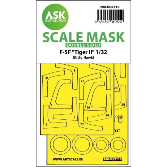 F-5F Tiger II double-sided express fit mask for Kitty Hawk - Art Sc...