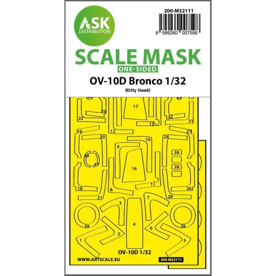 OV-10D Bronco one-sided express fit mask for Kitty Hawk - Art Scale...