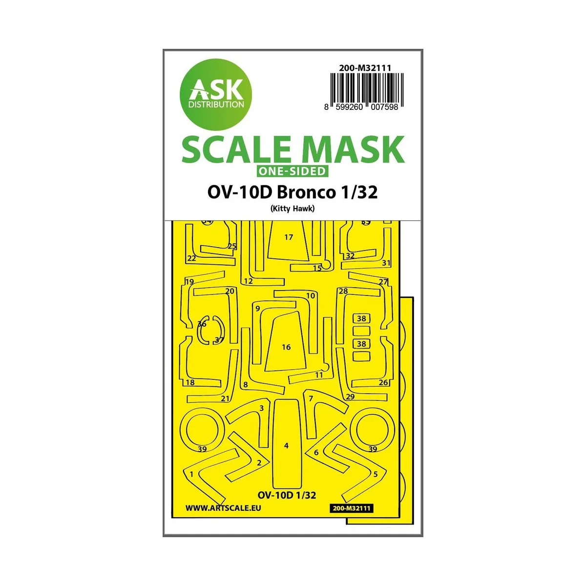 OV-10D Bronco one-sided express fit mask for Kitty Hawk, 1/32 - Art...