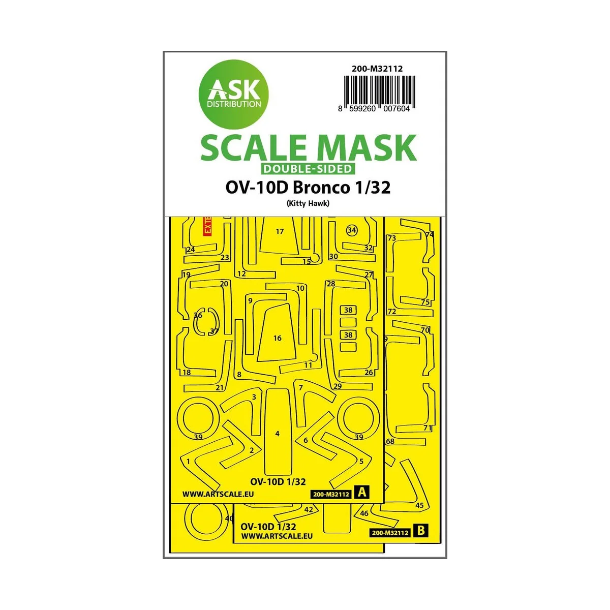 OV-10D Bronco double-sided express fit mask for Kitty Hawk - Art Sc...