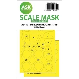 Su-17, Su-22 UM3K/UM4 double-sided express fit mask for Kitty Hawk,...