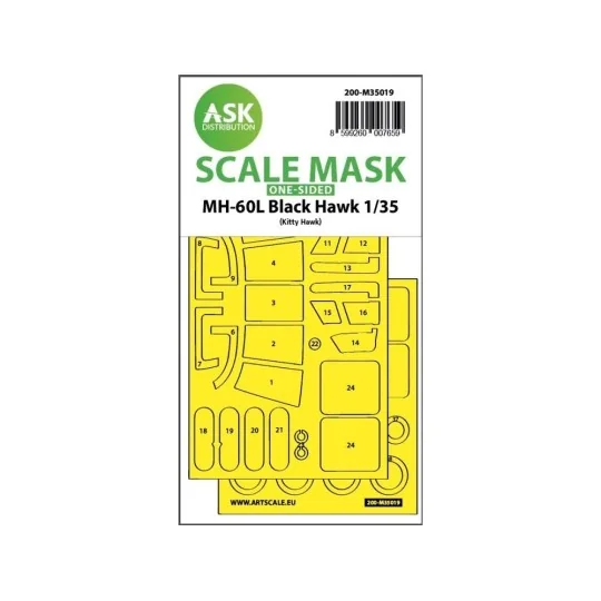 MH-60L Black Hawk one-sided express fit painting mask for Kitty Haw... MH-60L Black Hawk one-sided express fit painting mask for Kitty Haw...