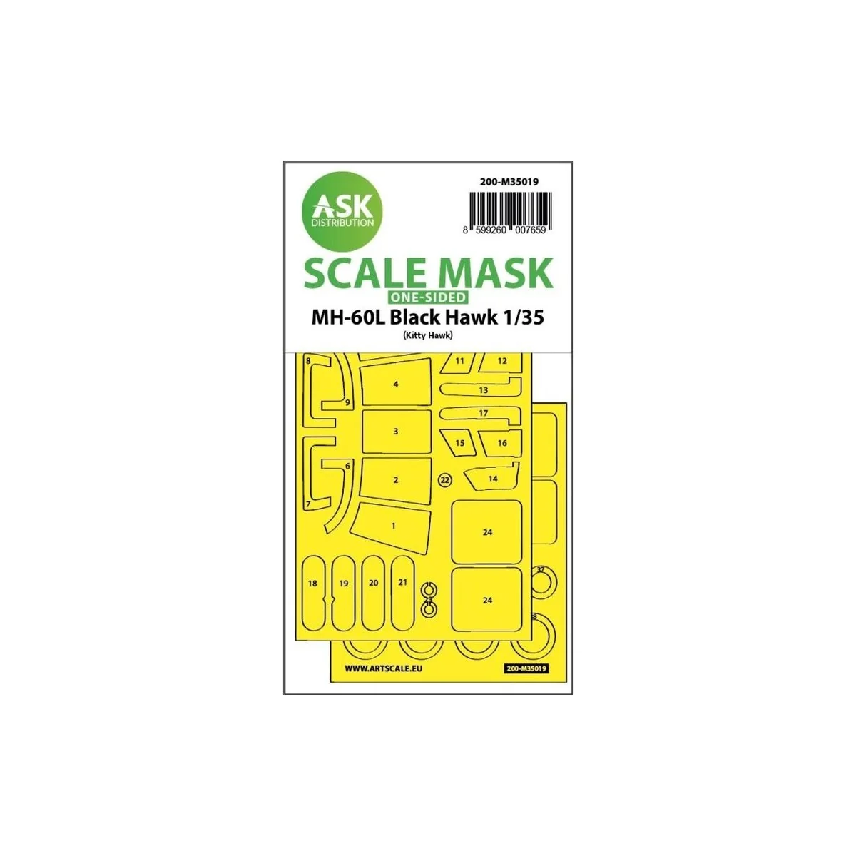 MH-60L Black Hawk one-sided express fit painting mask for Kitty Haw... MH-60L Black Hawk one-sided express fit painting mask for Kitty Haw...